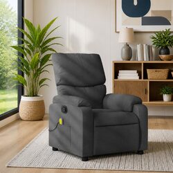 Concise Description of Grey Fabric Recliner Chair