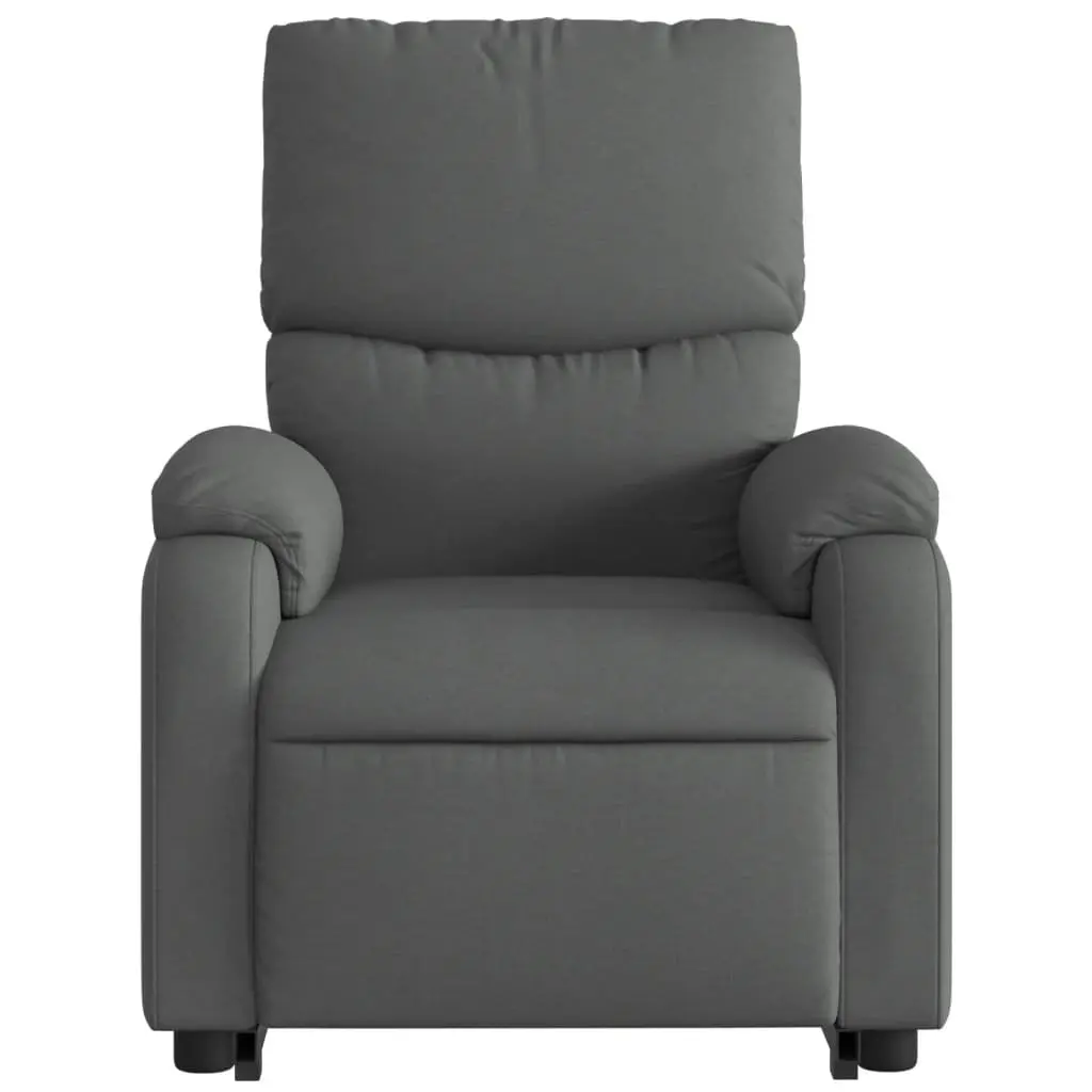 Electric Massage Recliner Chair Grey Fabric Power Lift Adjustable Backrest Vibration Massage