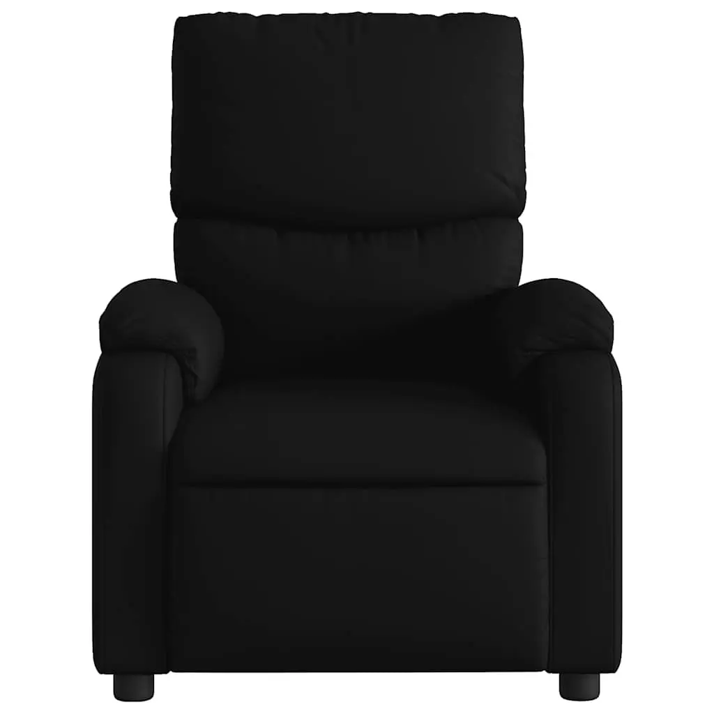 Electric Massage Recliner Chair Black Faux Leather Automatic Recline 135 Degrees