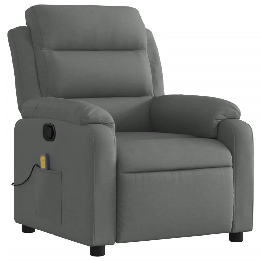 Grey Fabric Massage Recliner Chair