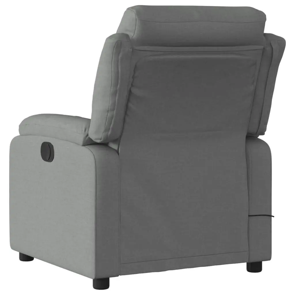 Grey Fabric Massage Recliner Chair