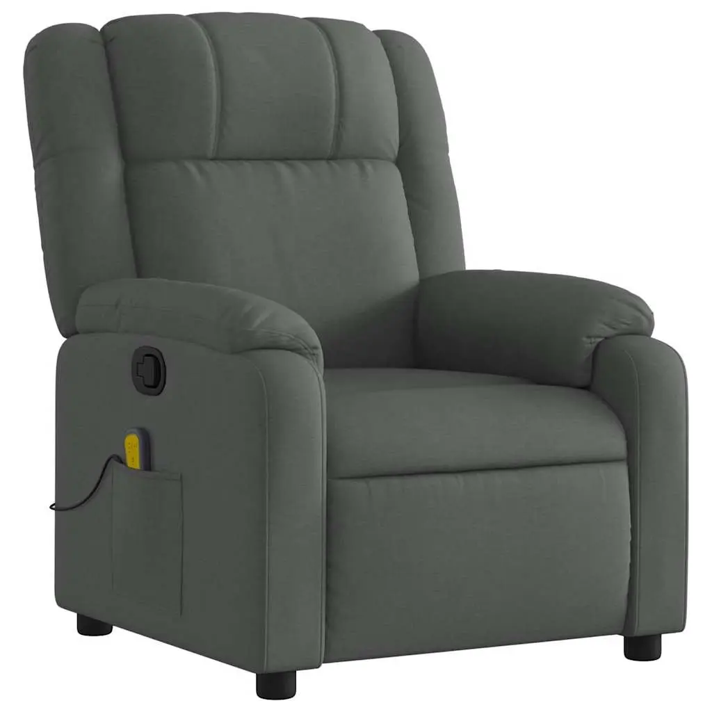 Grey Manual Reclining Chair with Vibration Massage