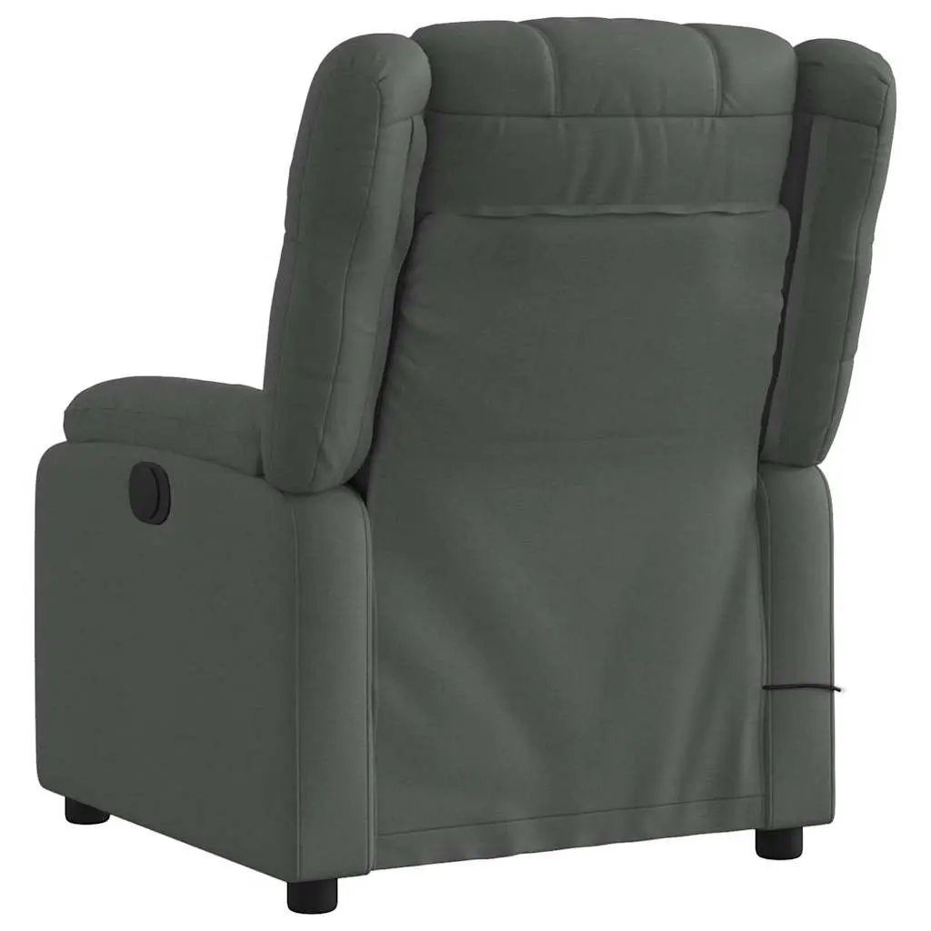 Grey Manual Reclining Chair with Vibration Massage
