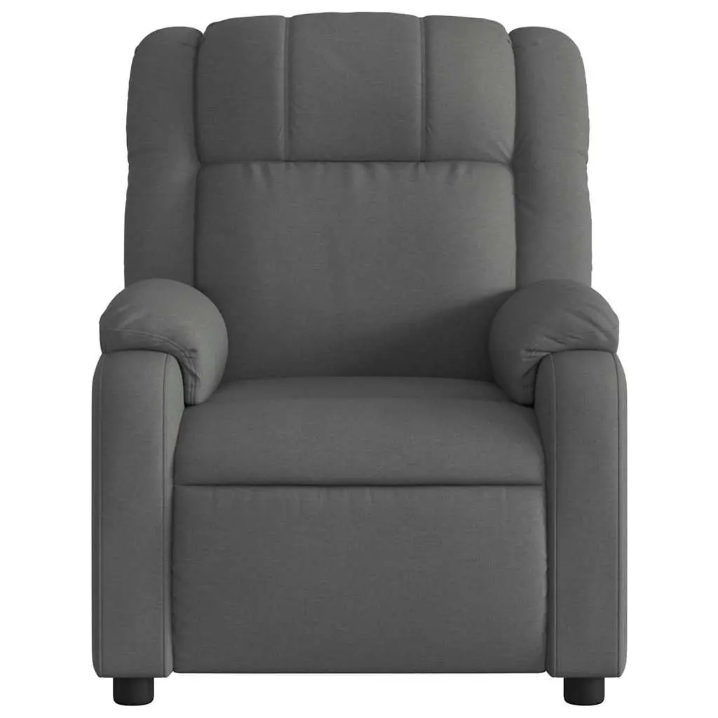Grey Manual Reclining Chair with Vibration Massage