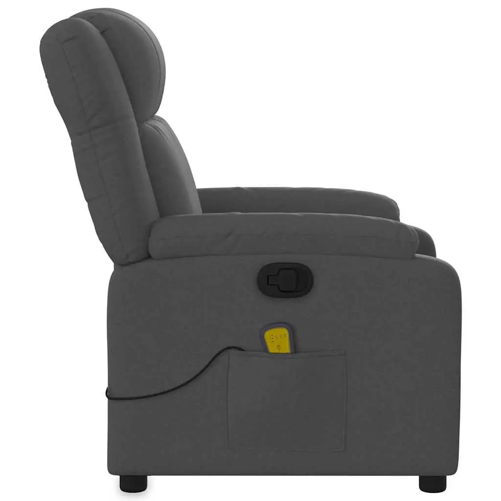 Grey Manual Reclining Chair with Vibration Massage