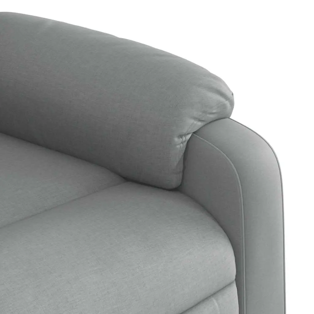 Stand Up Massage Recliner Chair with Power Lift Grey Fabric Armchair Elderly