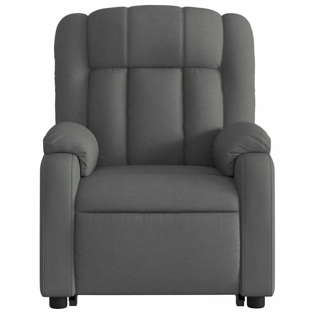 Electric Massage Recliner Chair Grey Fabric Lift Chair with Stand Up Function and Reclining Feature