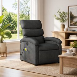 Grey Fabric Massage Recliner
