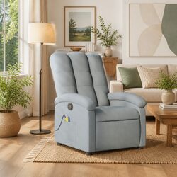 Grey Manual Massage Recliner: Comfort You Can Trust