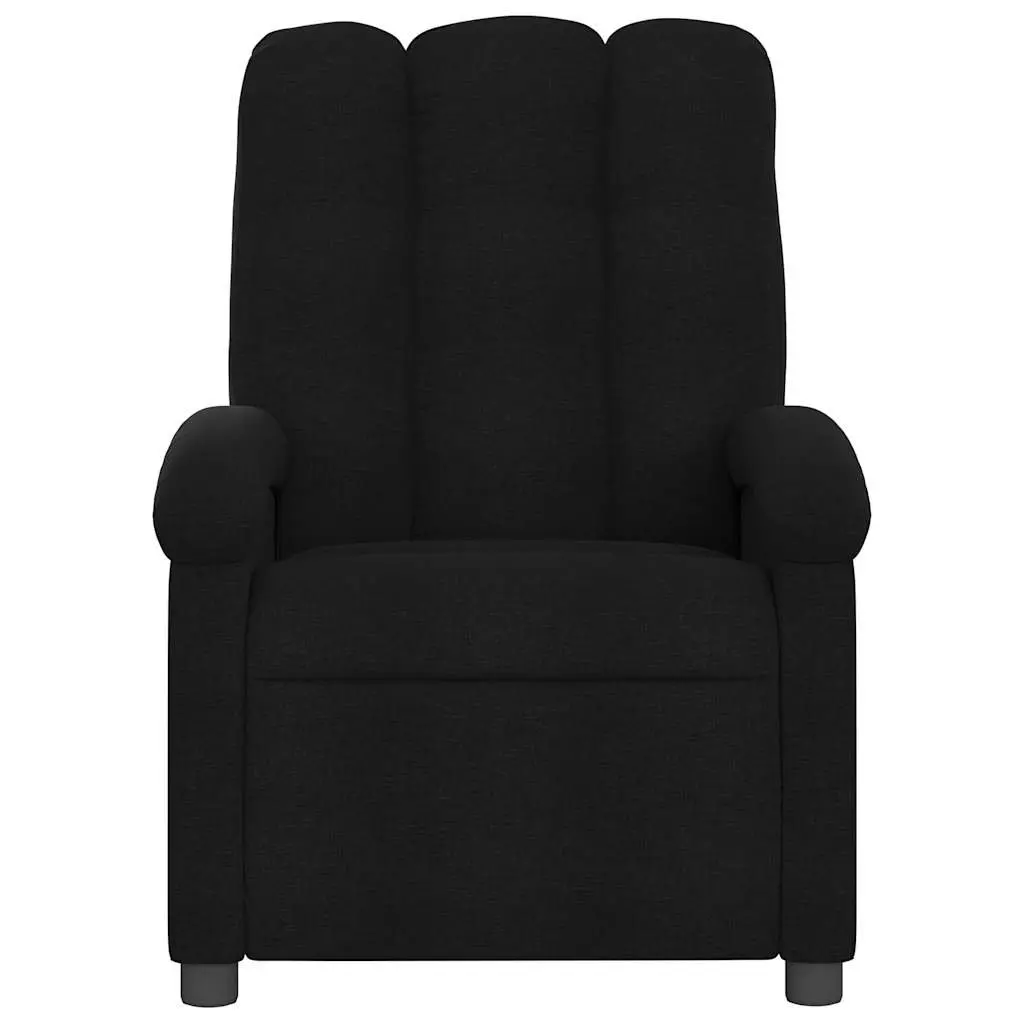 Massage Recliner Chair Black Fabric Manual Recline with Vibration Massage Points