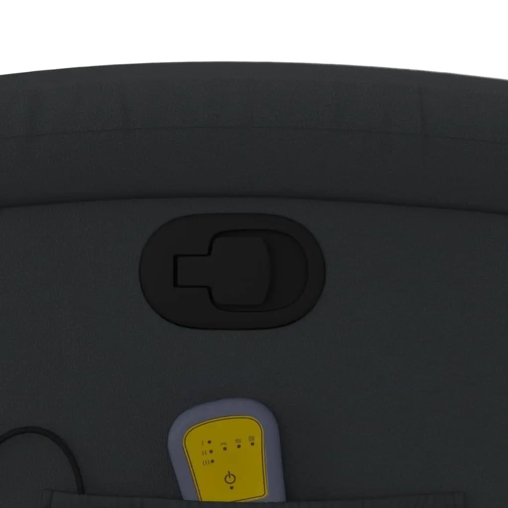 Massage Chair Black Leather Manual Reclining Vibration 6 Massage Points