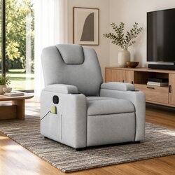 Concise Description of Grey Fabric Massage Recliner Chair