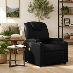 Concise Overview of Black Faux Leather Massage Recliner