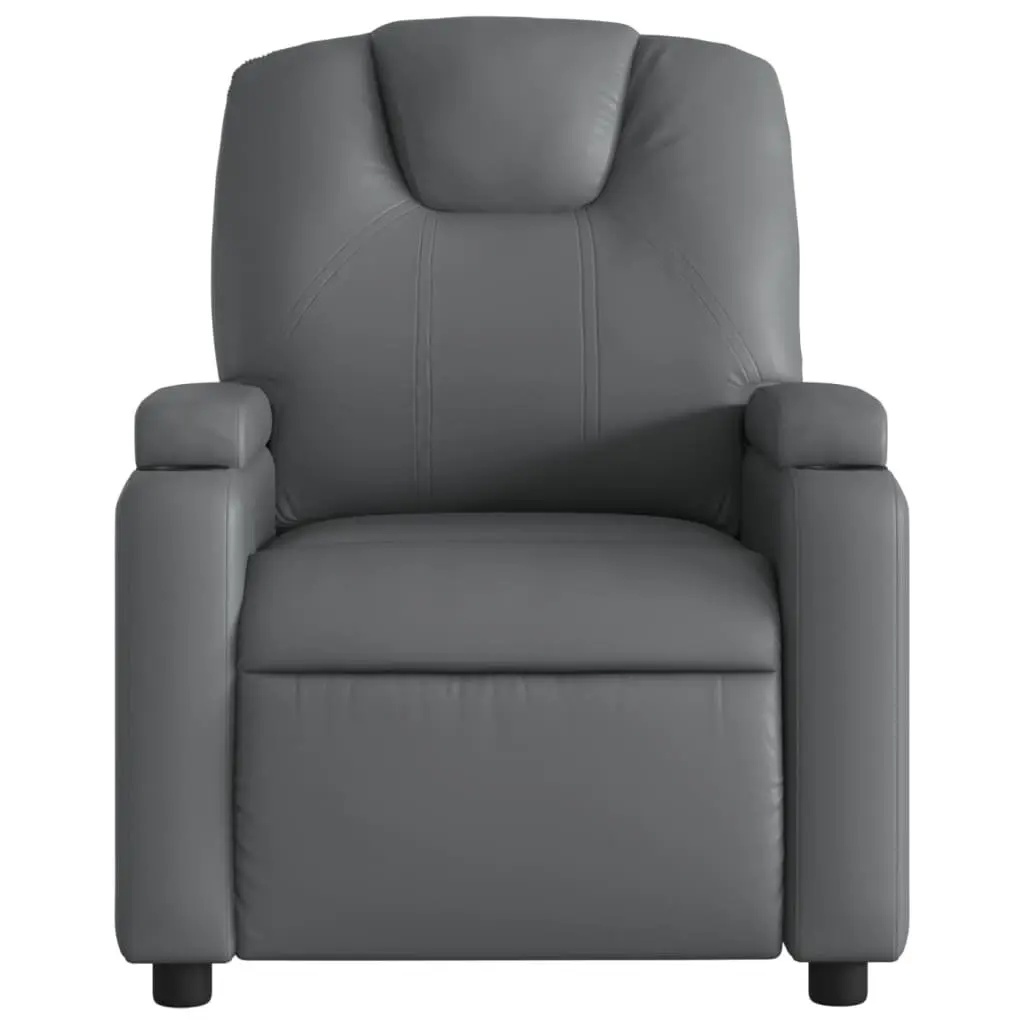 Grey Massage Recliner with Manual Function