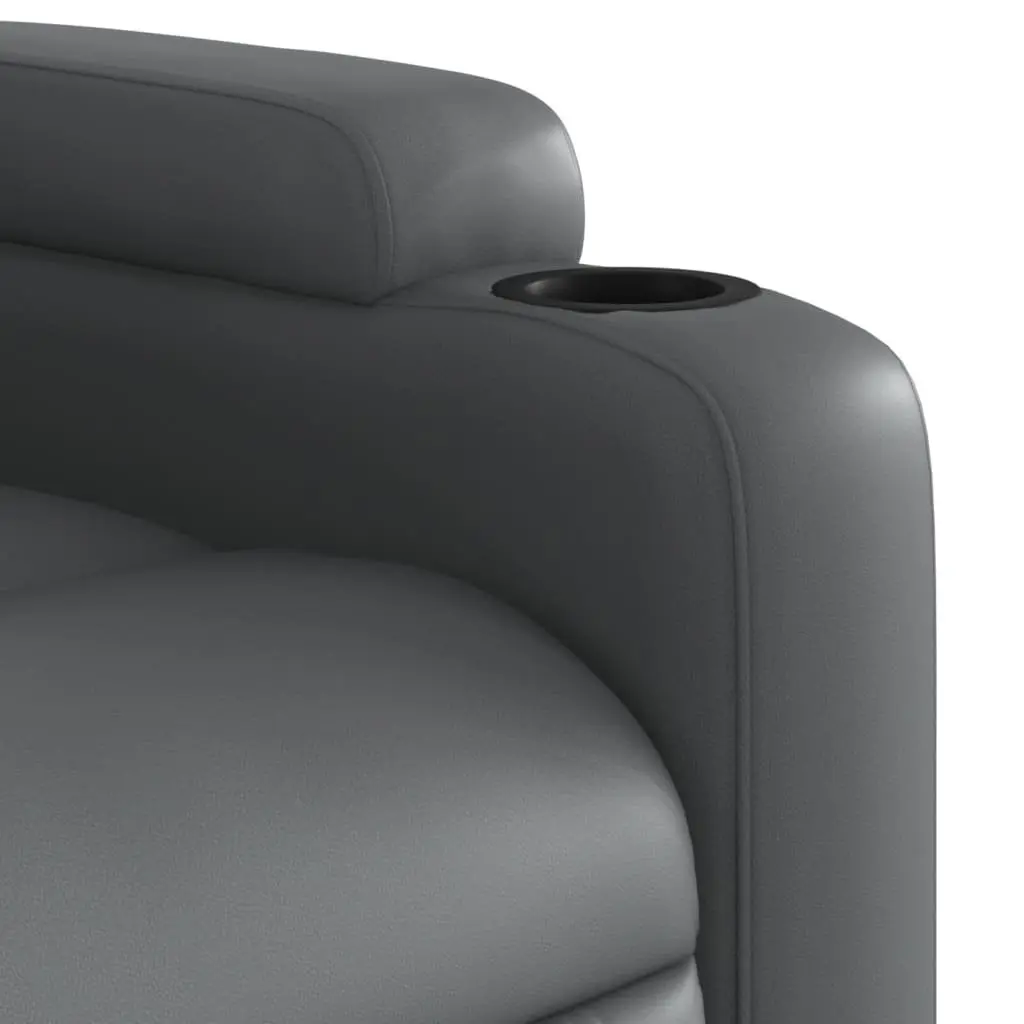 Grey Massage Recliner with Manual Function