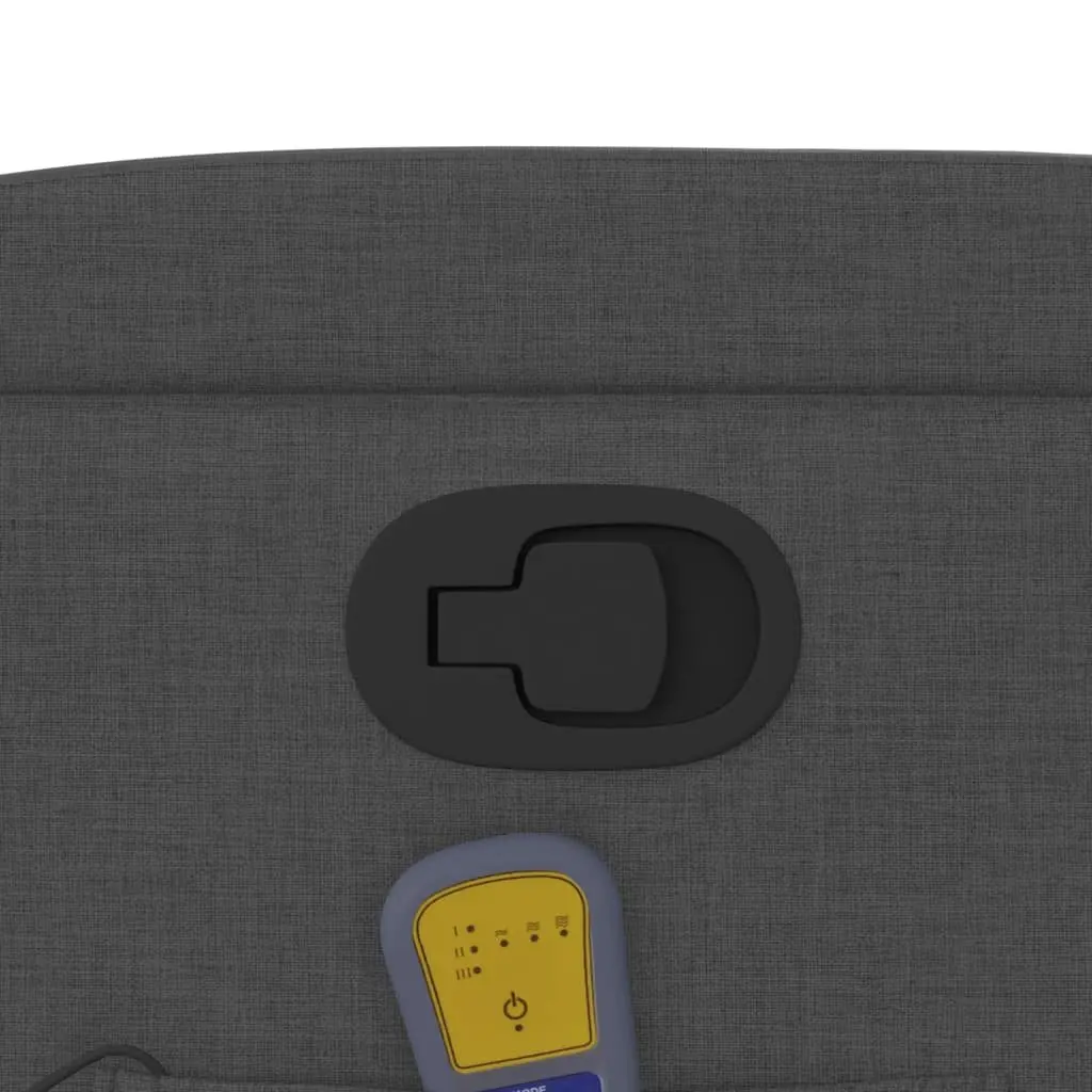 Grey Fabric Massage Recliner Chair Manual Reclining 135 Degrees with Vibration and Cup Holders
