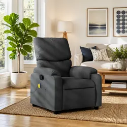 Concise Grey Manual Recline Massage Chair