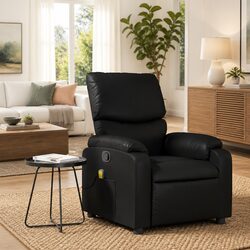 Concise and Reliable Black Massage Recliner Chair