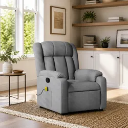 Concise Overview of the Grey Fabric Massage Recliner