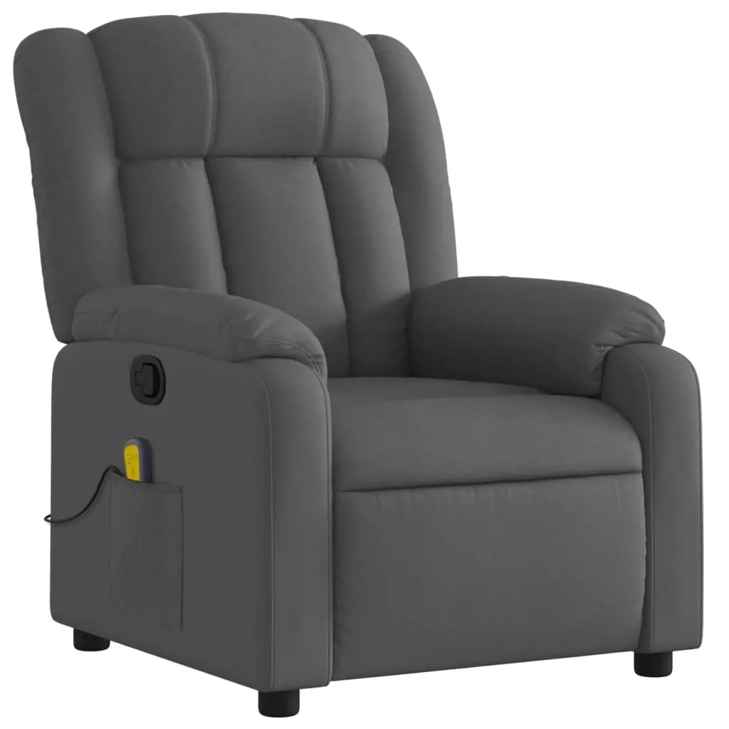 Grey Fabric Massage Recliner Chair