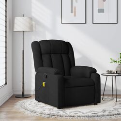 Black Fabric Massage Recliner Chair - Simple and Effective