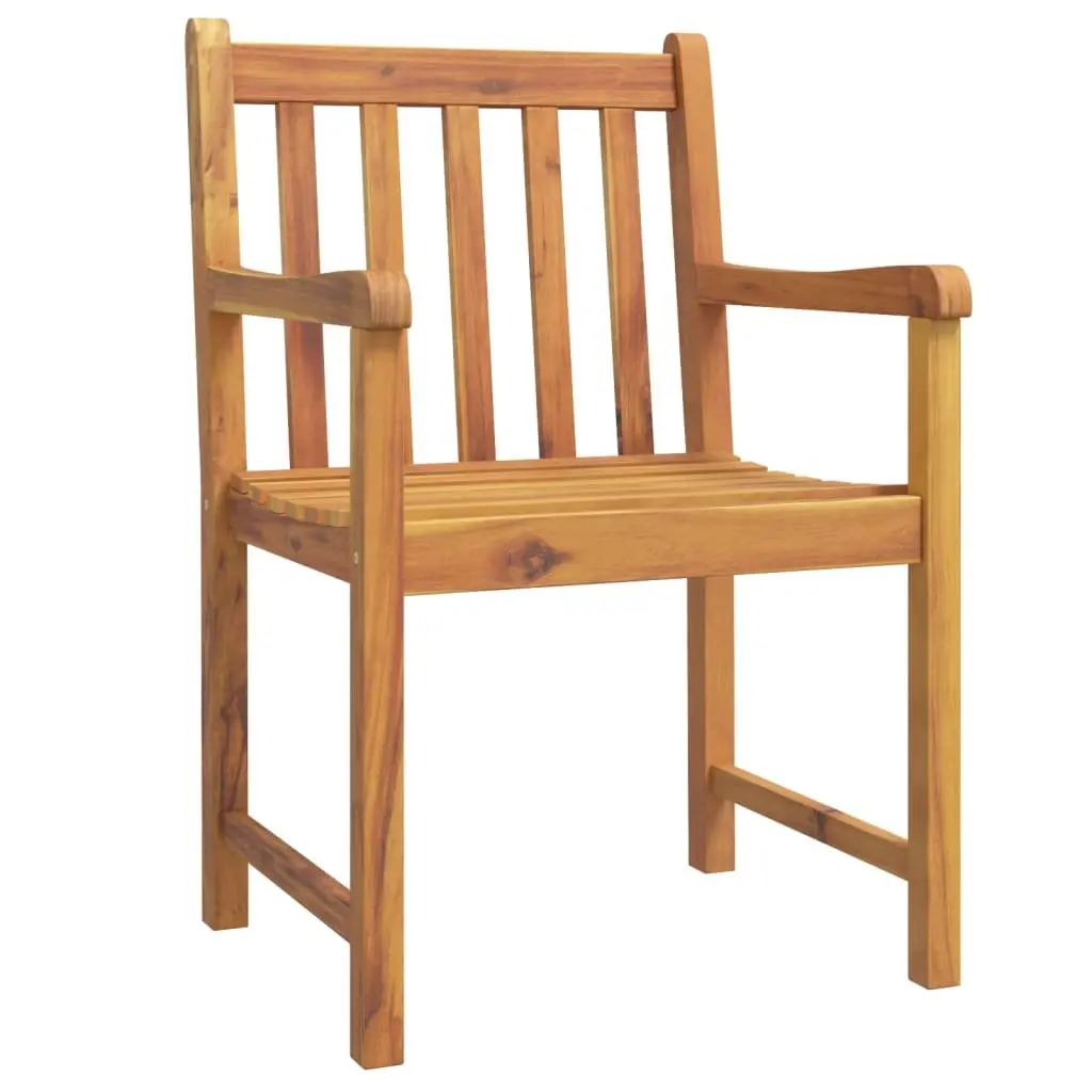Wooden Garden Chairs Brown 8 Piece Outdoor Seating with Armrests and Backrest