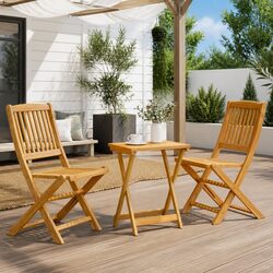 Compact and Sturdy 3-Piece Garden Dining Set