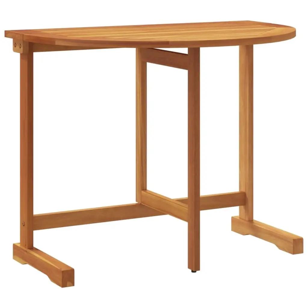 Folding Garden Dining Set Brown 3 Piece Outdoor Bistro Table Chairs Solid Wood