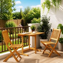 3 Piece Folding Garden Dining Set
