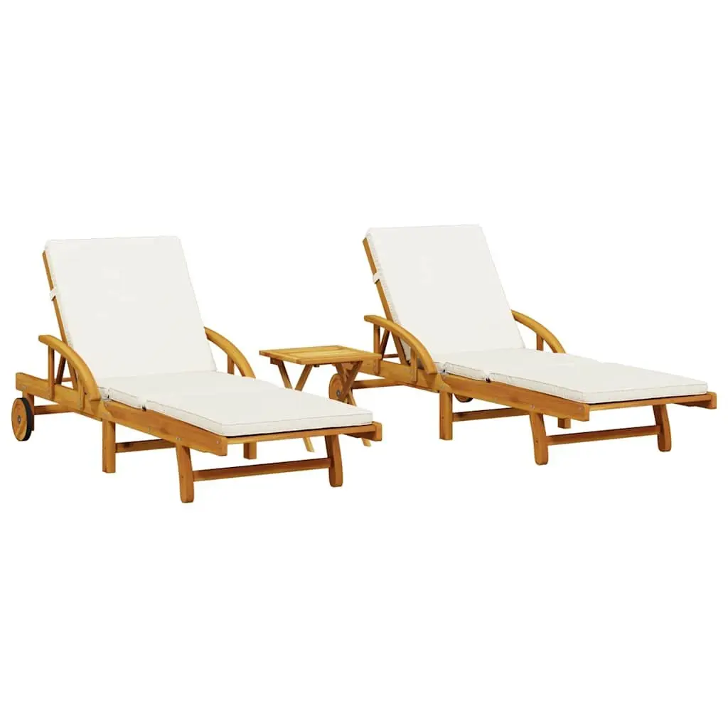 Sun Loungers with Pull-Out Table