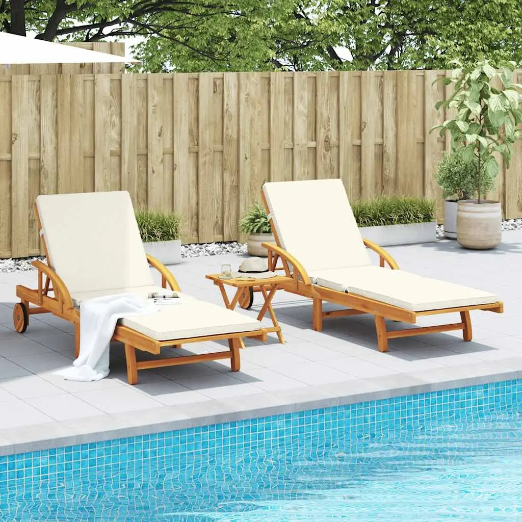 Sun Loungers with Pull-Out Table