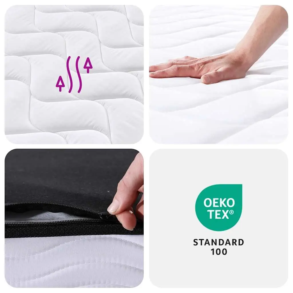 Bonnell Spring Mattress White 183x203cm Medium Firm Support Breathable Fabric