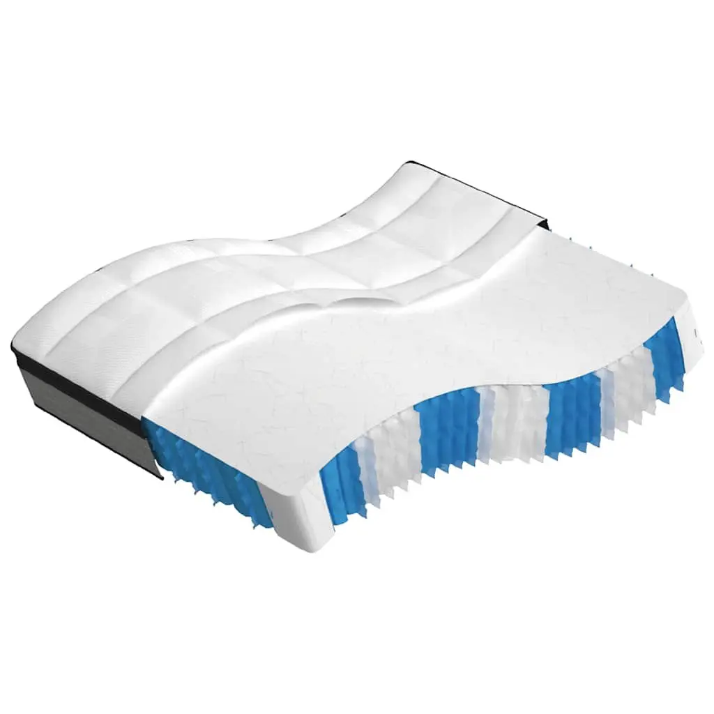 Pocket Spring Mattress White Queen Size 152x203cm Medium Plus Sleep Support