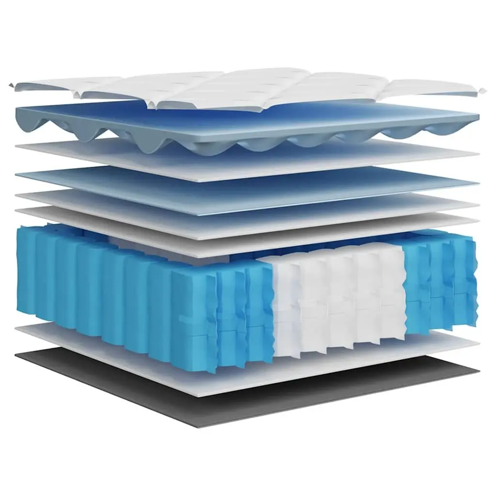 Pocket Spring Mattress White Queen Size 152x203cm Medium Plus Sleep Support