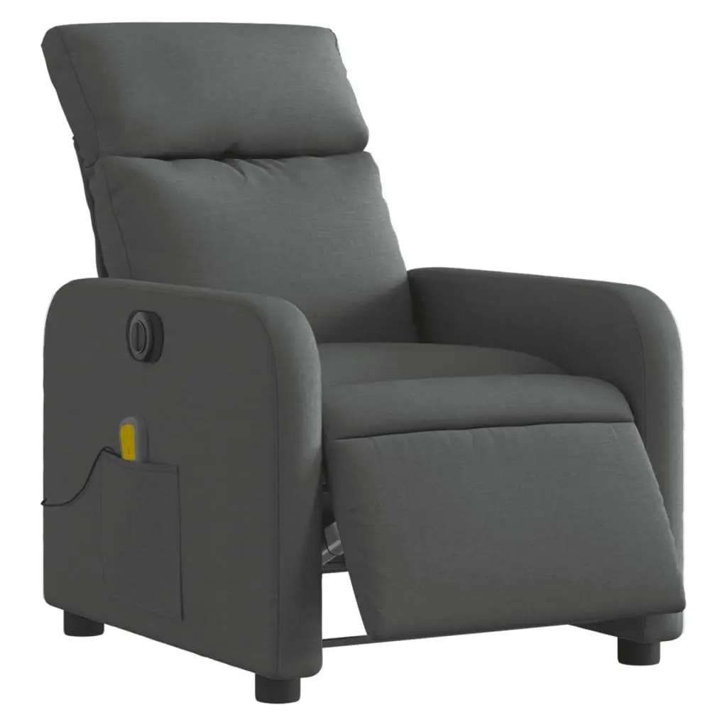 Grey Electric Massage Recliner with Functionality