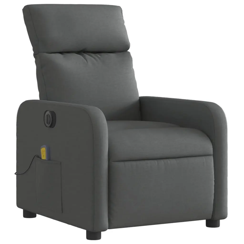 Grey Electric Massage Recliner with Functionality