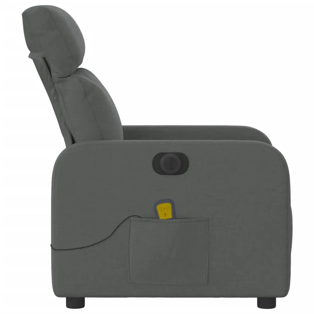 Grey Electric Massage Recliner with Functionality