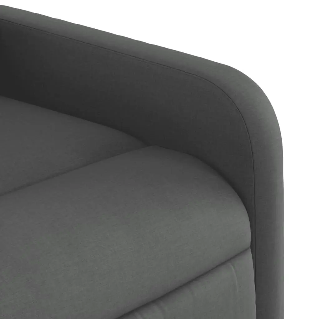 Electric Massage Recliner Chair Grey Fabric Power Lift Electric Recline Vibration Massage