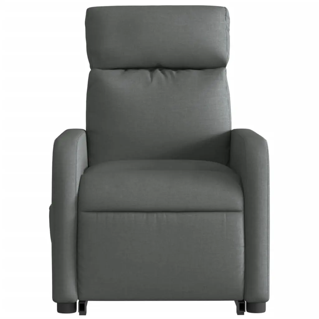 Electric Massage Recliner Chair Grey Fabric Power Lift Electric Recline Vibration Massage