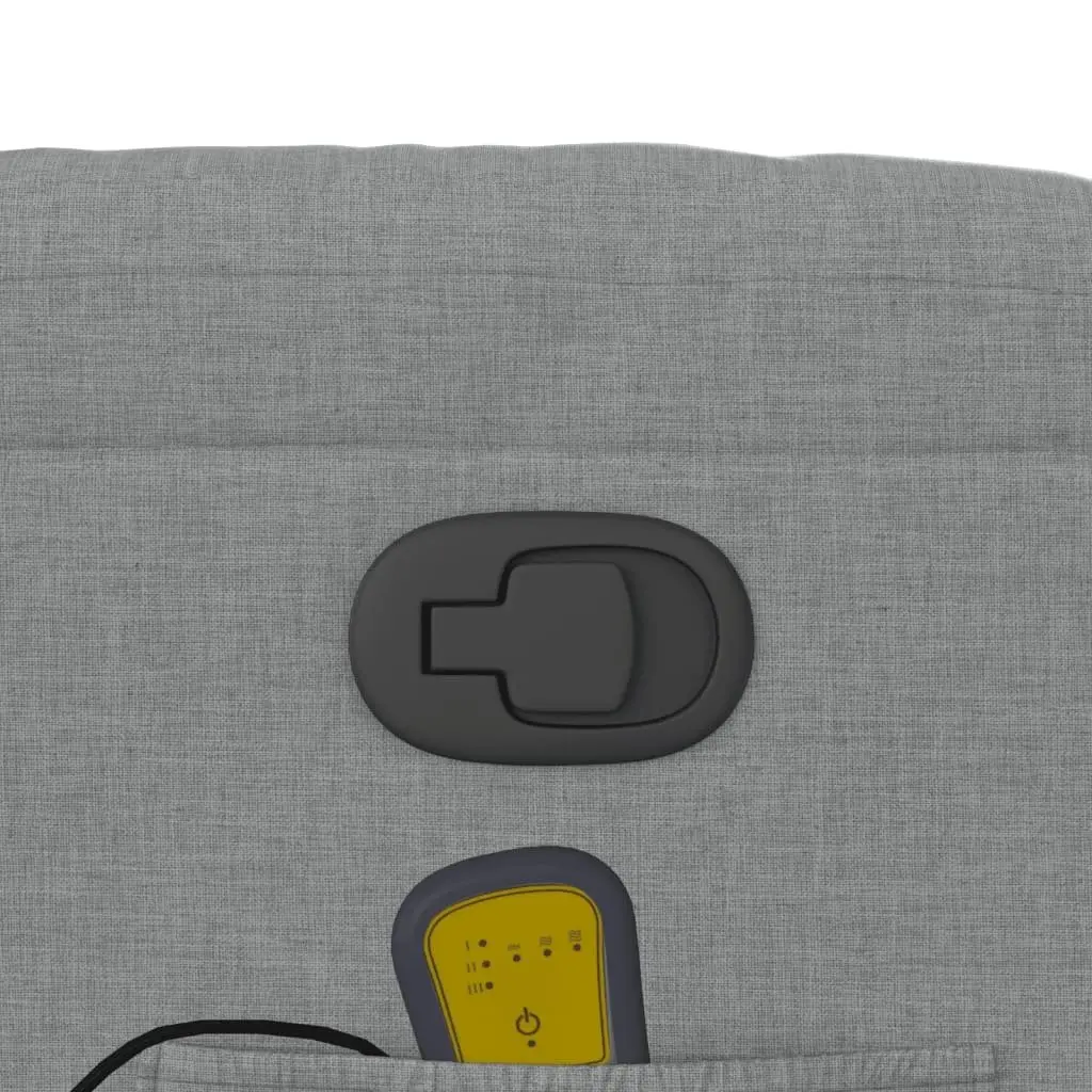 Massage Recliner Chair Grey Fabric Manual Reclining Vibration Massage