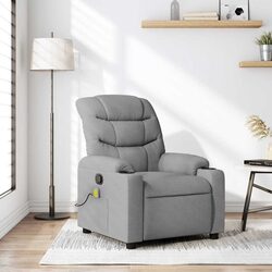 Concise Grey Fabric Massage Recliner Chair