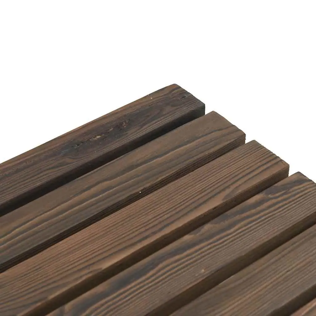 4 Piece Outdoor Garden Lounge Set Brown Solid Fir Wood Adirondack Chairs Coffee Table