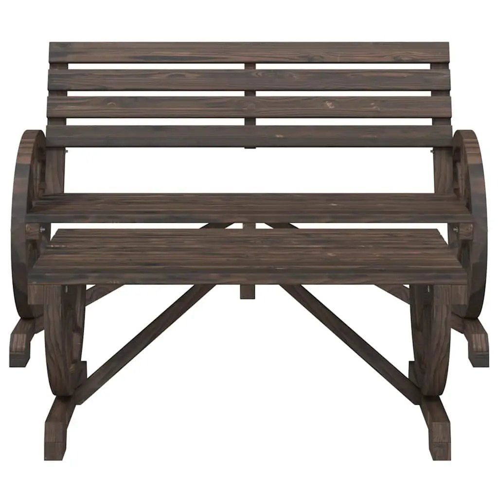4 Piece Outdoor Garden Lounge Set Brown Solid Fir Wood Adirondack Chairs Coffee Table