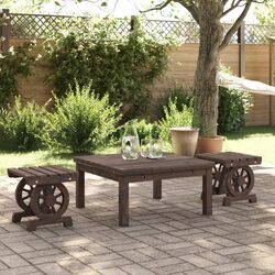 Compact Solid Wood Footstools for Outdoors