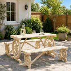 Compact and Sturdy 3 Piece Garden Dining Set