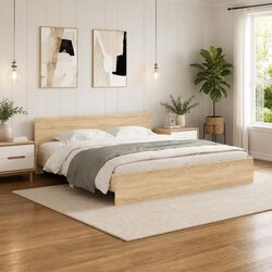 Sonoma Oak King Bed Frame with Reliable Support