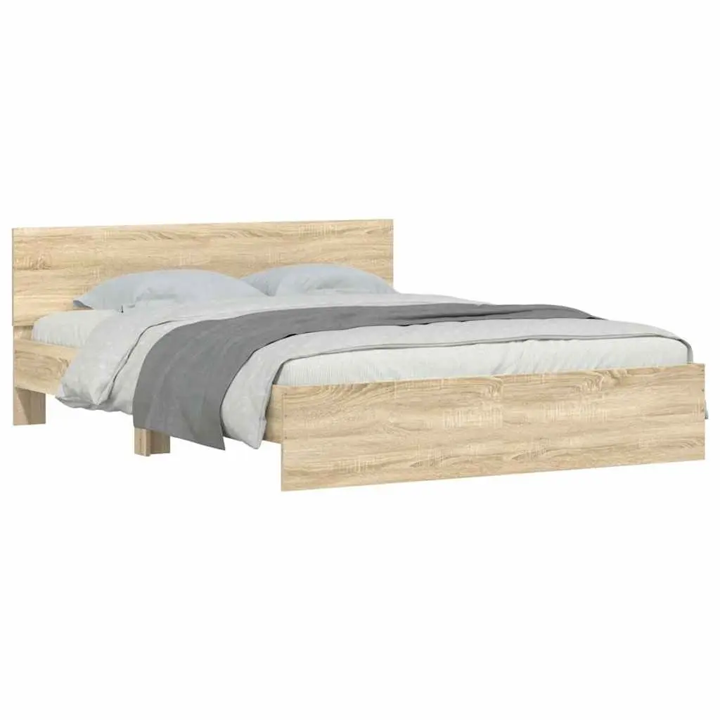 Bed Frame Brown 150x200 cm Slatted Base Support