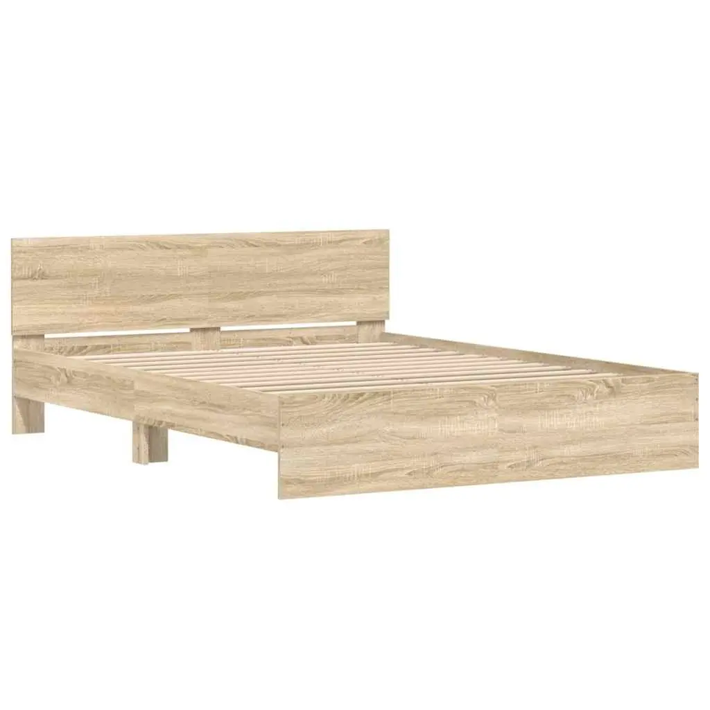Bed Frame Brown 150x200 cm Slatted Base Support