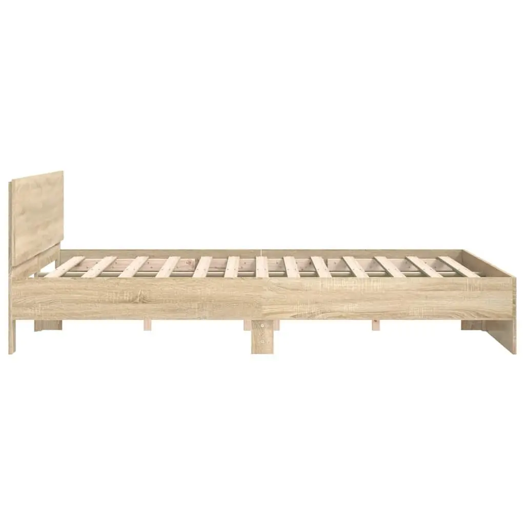 Bed Frame Brown 150x200 cm Slatted Base Support
