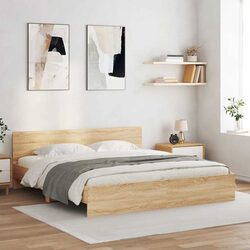 Concise Design: King Bed Frame with LED Lighting